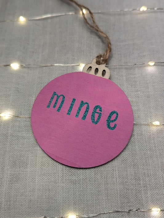 Minge - Cheeky Swear Word Bauble